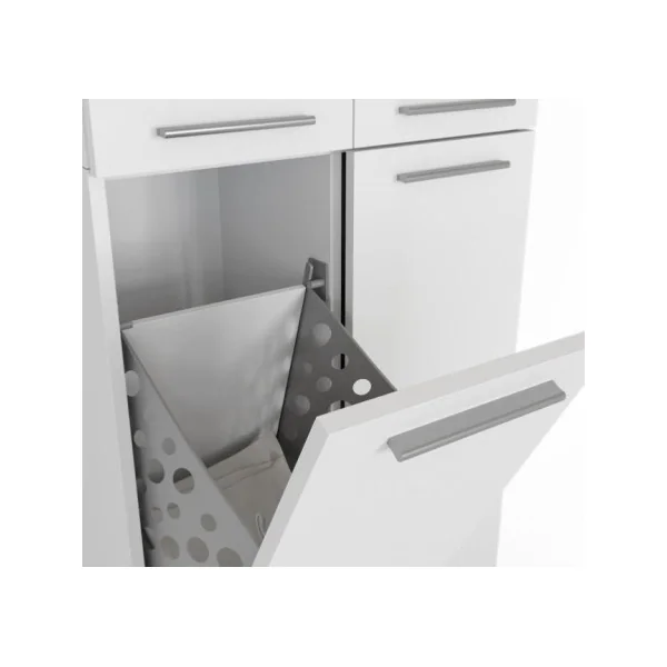 Meuble de rangement avec panier à linge range linge armoire linge salle de bain