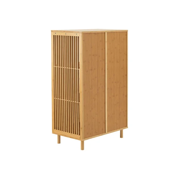 Meuble de Rangement en Bambou Armoire Basse de Salon