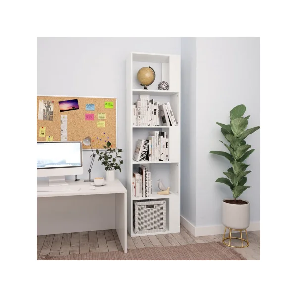 Meuble Etagères Blanc Séparateur de pièce Bibliothèque moderne