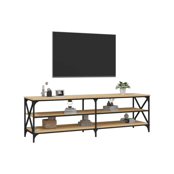 Meuble TV 160 cm Chêne Meuble Télévision Industriel