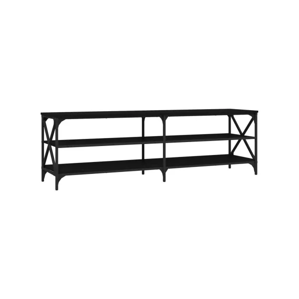 Meuble TV 160 cm Noir Meuble Télévision Industriel
