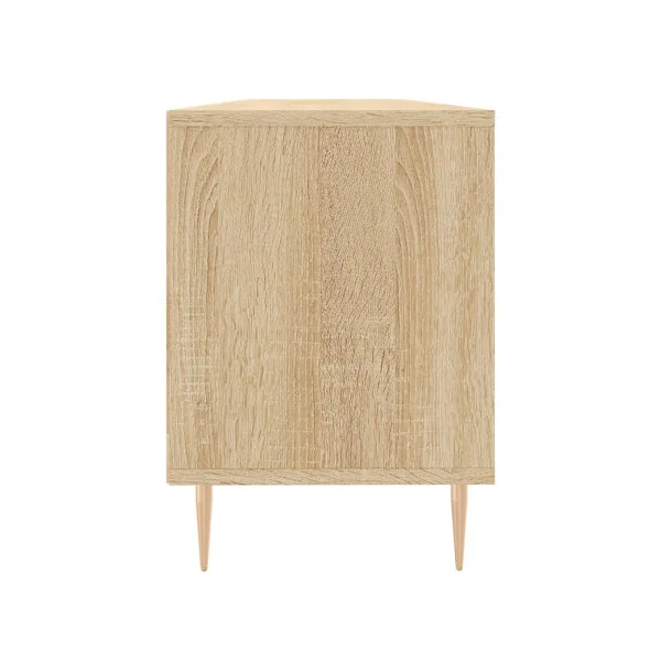 Meuble TV Chêne Esprit Scandinave 150 cm Meuble TV 3 placards Meuble téléviseur avec rangement