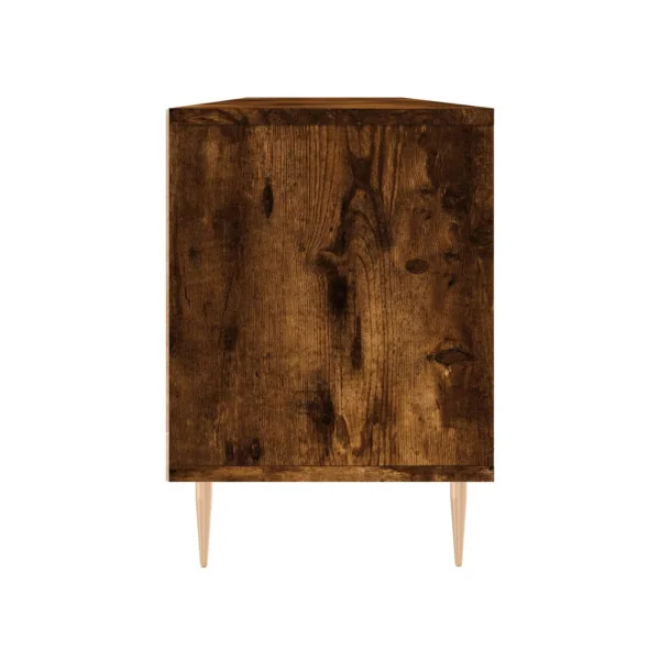 Meuble TV Chêne fumé Esprit Scandinave 150 cm Meuble TV 3 placards Meuble téléviseur avec rangement