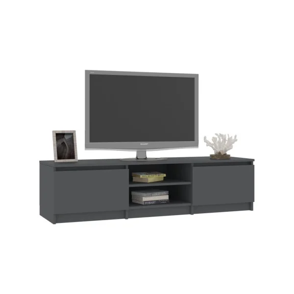 Meuble TV gris meuble télévision avec rangement et placard meuble tv moderne