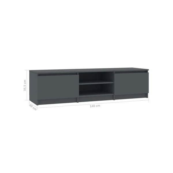 Meuble TV gris meuble télévision avec rangement et placard meuble tv moderne
