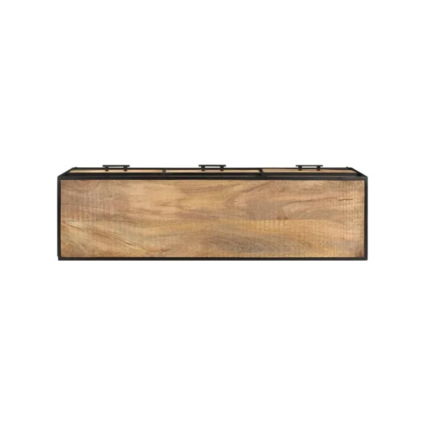 Meuble TV Industriel Bois de Manguier 3 Tiroirs 3 Compartiments