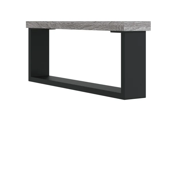 Meuble TV Moderne 100 cm Meuble Téléviseur Chêne gris meuble TV avec 2 Tiroirs