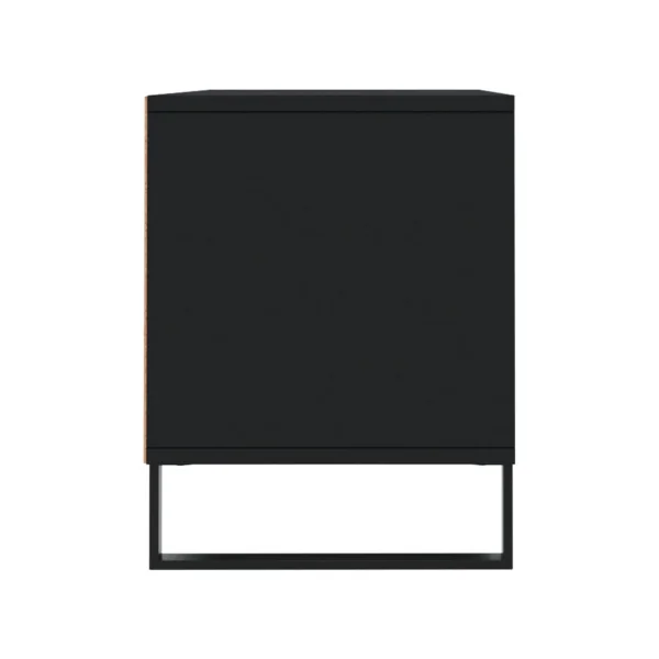 Meuble TV Moderne 100 cm Meuble Téléviseur Noir meuble TV 2 Tiroirs
