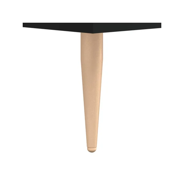 Meuble TV Noir Esprit Scandinave 150 cm Meuble TV 3 placards Meuble téléviseur avec rangement