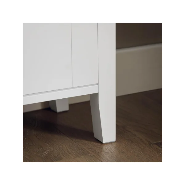 Meuble à Chaussures 2 abattants Rangement Chaussures Blanc Armoire Chaussures