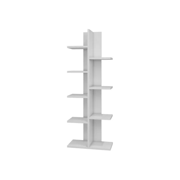 Meuble étagère 9 niveaux Meuble rangement Bibliothèque blanche