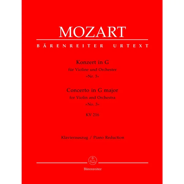 Moz W.A. - Concerto N°3 En Sol Majeur Kv 216 - Violon Piano