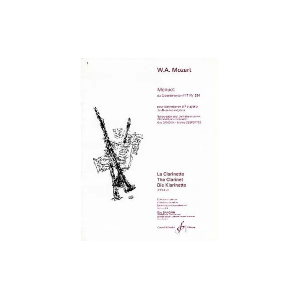 Mozart W.a. Menuet KV334 Clarinette