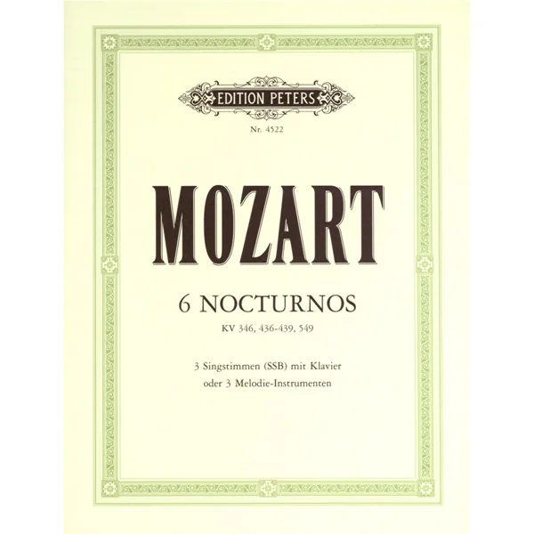 Mozart Wolfgang Amadeus - 6 Nocturnes - Mixed Ensemble