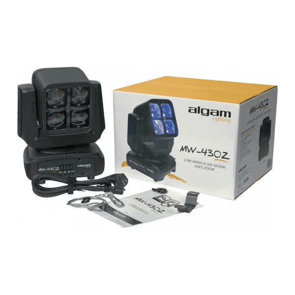 MW430ZOOM Algam lighting - Lyre Wash 4X30W RGBW Zoom 10° - 60°