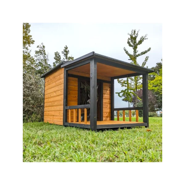 Niche Chien XL avec terrasse Surélevée Niche avec Terrasse pour Chien Moyen