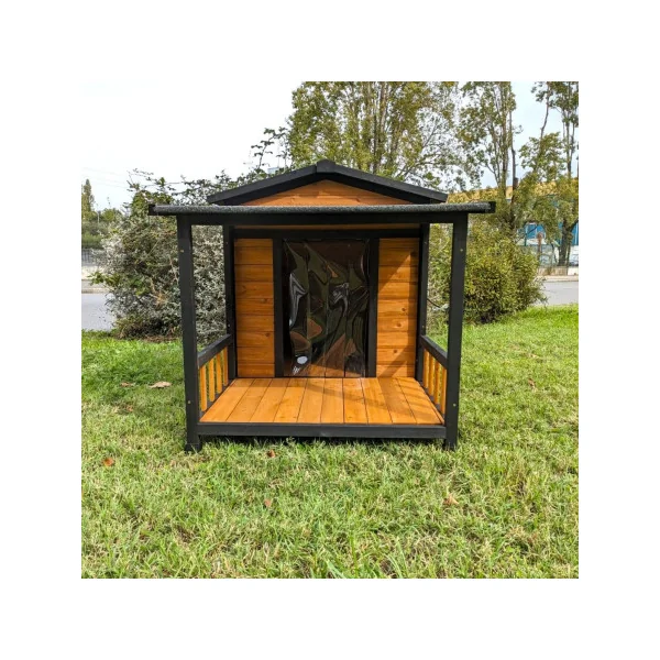 Niche Chien XL avec terrasse Surélevée Niche avec Terrasse pour Chien Moyen