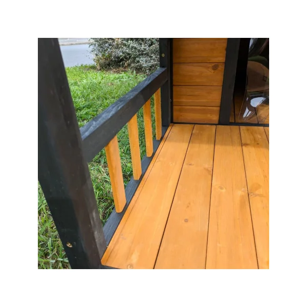 Niche Chien XL avec terrasse Surélevée Niche avec Terrasse pour Chien Moyen