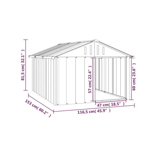 Niche extérieure XXL anthracite en acier galvanisé Niche en métal Niche métallique