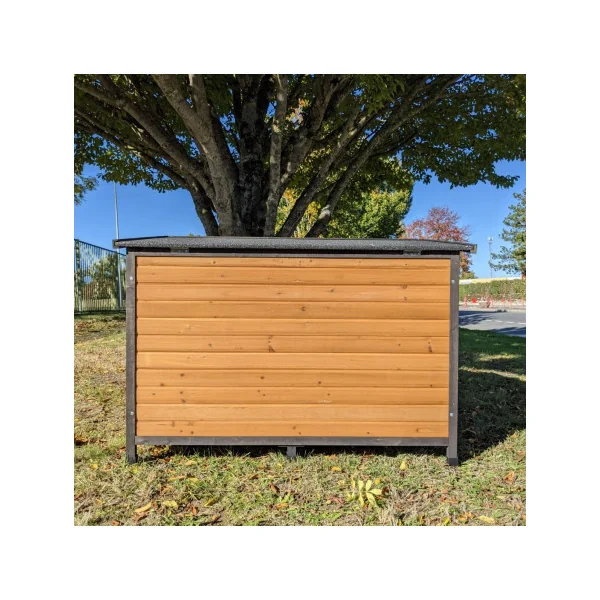 Niche L avec terrasse couverte Niche chien en bois massif