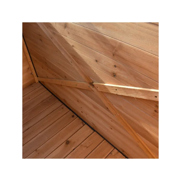 Niche L avec terrasse couverte Niche chien en bois massif