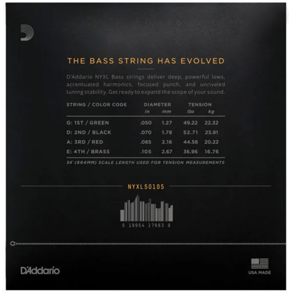 NYXL50105 Bass Long Scale 50-105 - set of 4 strings