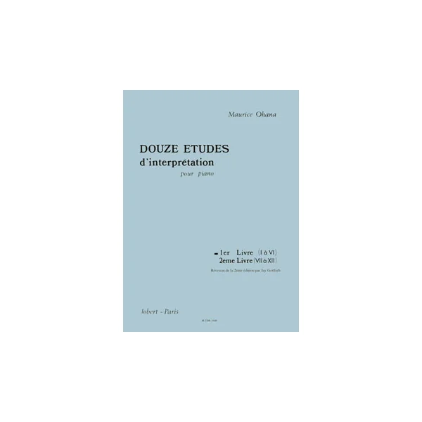 Ohana M. Etudes D'interpretation Vol 1 Piano