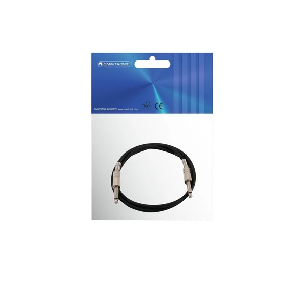 OMNITRONIC Câble à prise jack 6,3 mono 1 m noir