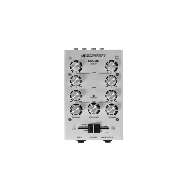 OMNITRONIC Mini table de mixage argentée GNOME-202