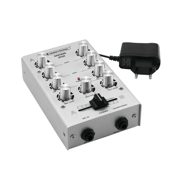 OMNITRONIC Mini table de mixage argentée GNOME-202