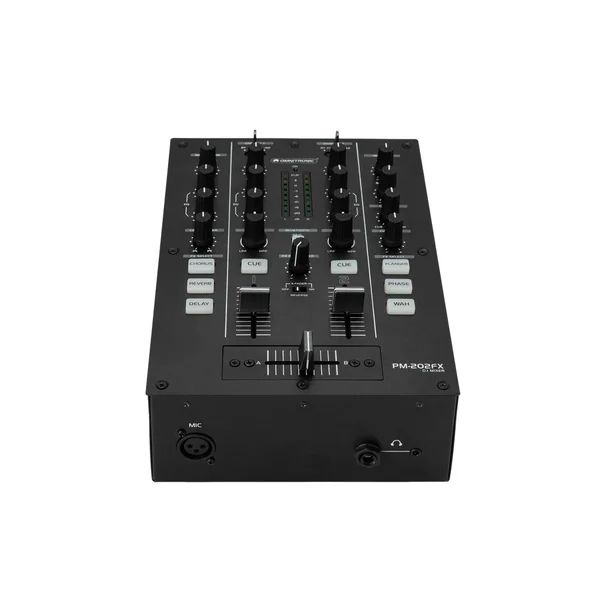 OMNITRONIC PM-202FX 2-Channel DJ Mixer with Filter, FX and Bluetooth