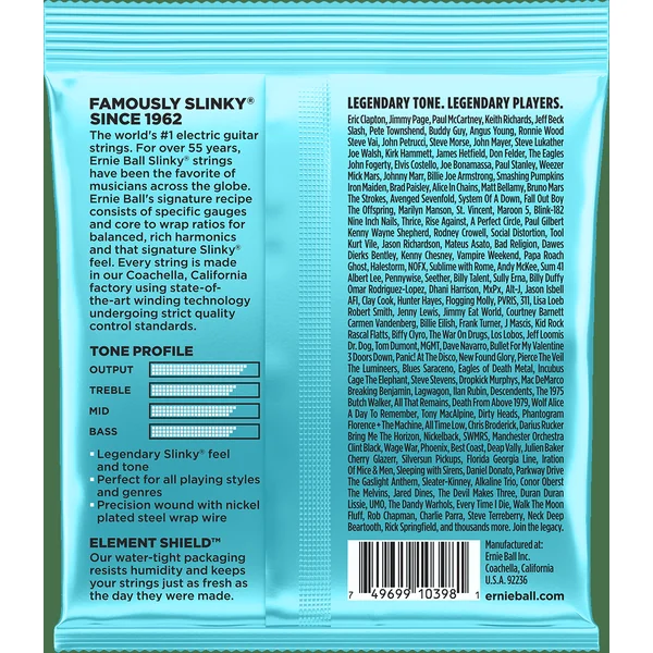P02228 Electric Guitar 6-String Set Mighty Slinky NPS 8.5-40 - set of strings