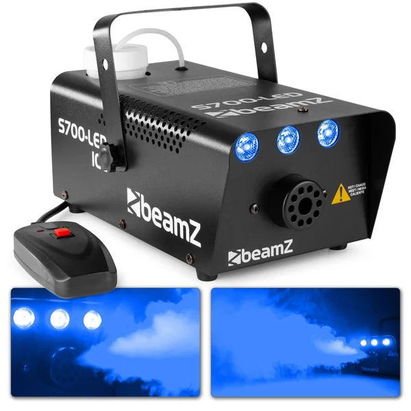 Pack BeamZ S700LED ICE – Machine à fumée 700 W avec 3 LEDs bleues |1 L liquide inclus