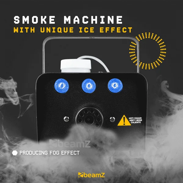 Pack BeamZ S700LED ICE – Machine à fumée 700 W avec 3 LEDs bleues |1 L liquide inclus