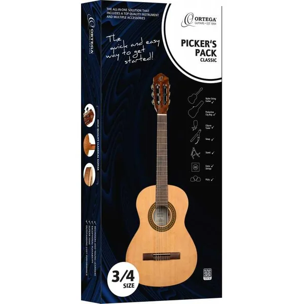 PACK GUITARE CLASSIQUE ORTEGA 3/4 EPICEA
