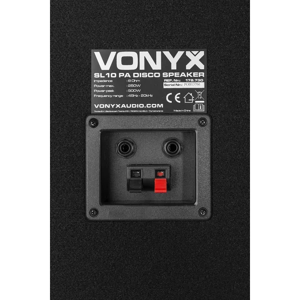 Pack Vonyx SL10 - 2 × 10″ Enceintes Passives 1000 W Max | Set Sono DJ/Bar 2-Voies