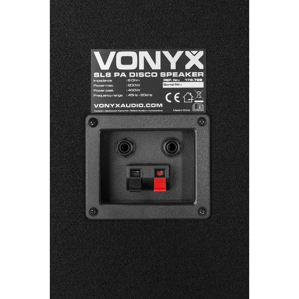 Pack Vonyx SL8 - 2 Enceintes Passives 8" 800 W Max | Set Sono DJ Compact & Polyvalent