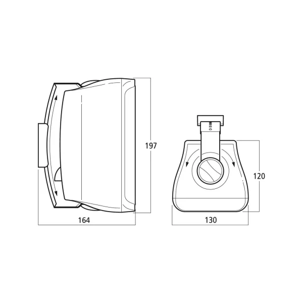 Paire d'enceintes public adress 2 voies blanche IP65