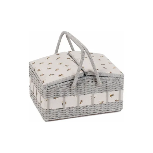 Panier à couture motif abeille - 26x35x19 cm - Hobby Gift