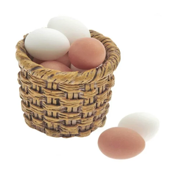 Panier à œufs miniature avec 8 œufs pour le monde des lutins - Rico Design