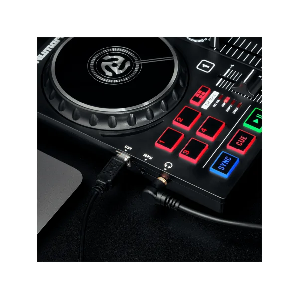 Partymix2 Numark Contrôleur DJ 2 voies avec carte son et éclairages