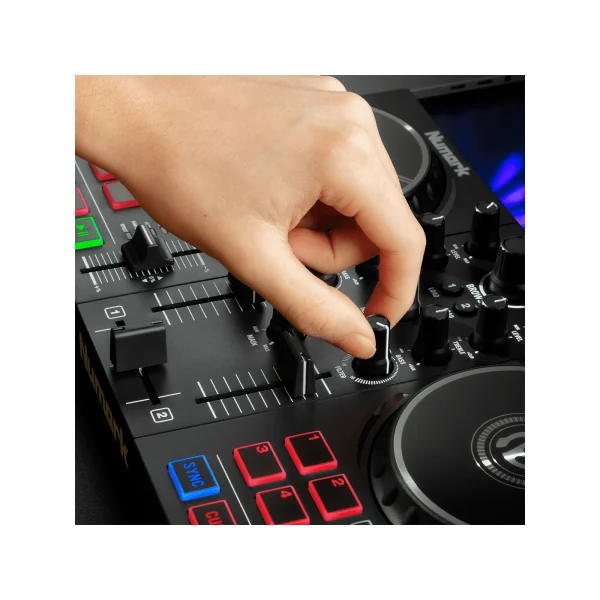 Partymix2 Numark Contrôleur DJ 2 voies avec carte son et éclairages