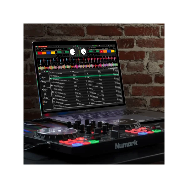 Partymix2 Numark Contrôleur DJ 2 voies avec carte son et éclairages