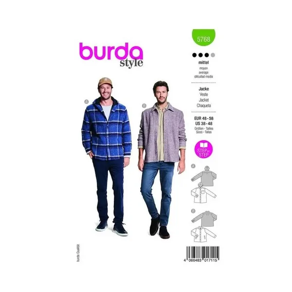 Patron Burda 5768 - Veste légère et cardigans