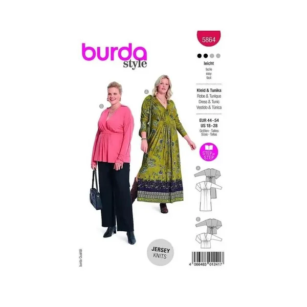 Patron Burda 5864-Robe & tunique