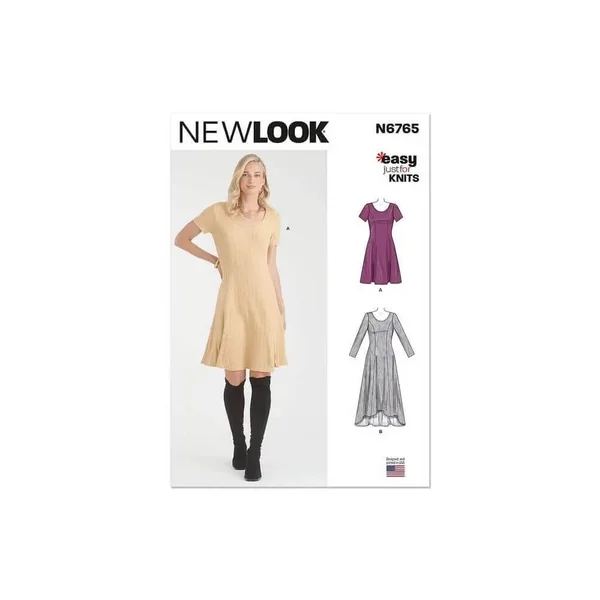 Patron New Look 6765 - Robe en tricot du 38 au 50 FR