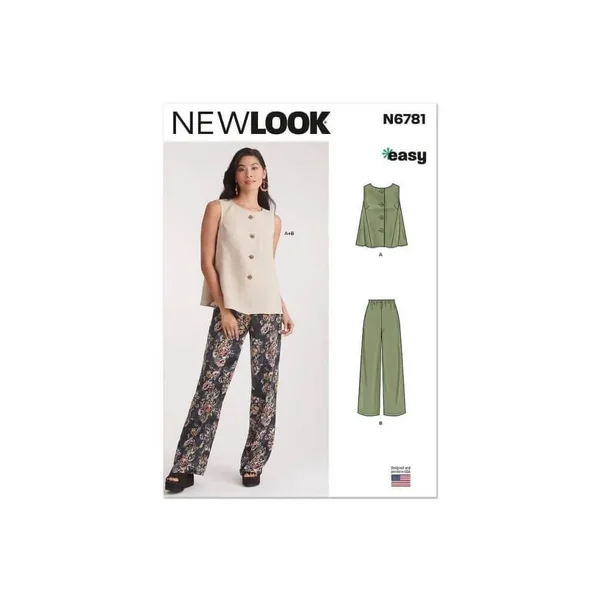 Patron New Look 6781 - Haut et Pantalon pour Jeunes Femmes