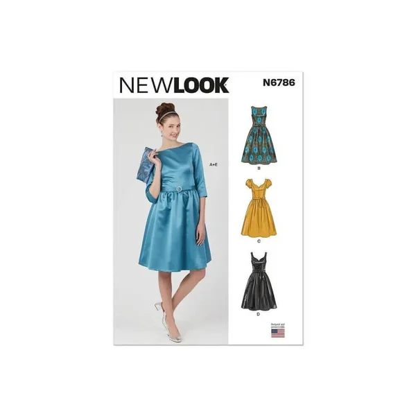 Patron New Look 6786 - Robes Avec Ceinture et Sac pour Jeunes Femmes