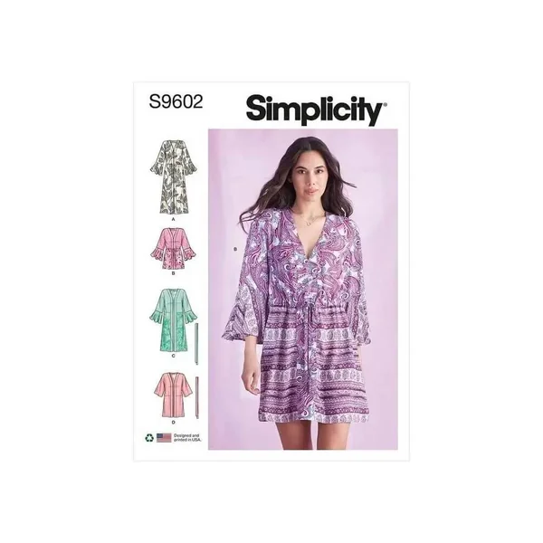 Patron Simplicity 9602 - Caftans et Vestes enveloppantes pour jeunes filles ??