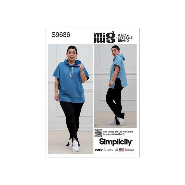 Patron Simplicity 9636 - Sweat et legging du 32 au 48 (FR)